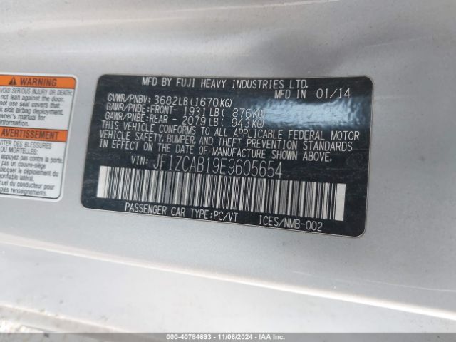 JF1ZCAB19E9605654 Subaru Brz Premium