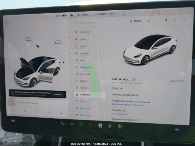 5YJ3E1EA5KF402591 Tesla Model 3 Long Range/mid Range/standard Range/standard Range Plus