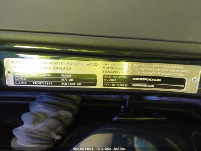 2008 BENTLEY CONTINENTAL GT SCBCP73W28C056486 Photo 8