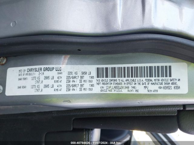 1C4PJLAB5EW201040 Jeep Cherokee Sport