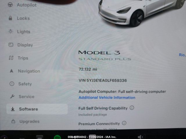 5YJ3E1EA0LF659336 Tesla Model 3 Standard Range Plus Rear-wheel Drive/standard Range Rear-wheel Drive