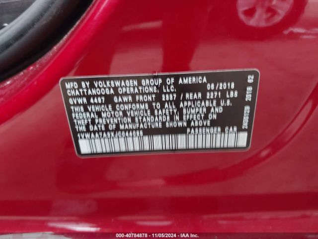 1VWAA7A3XJC044085 Volkswagen Passat 2.0t R-line/2.0t S