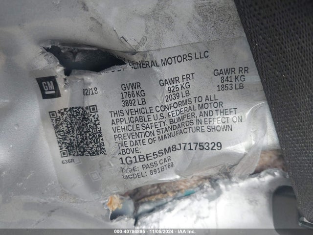 Chevrolet Cruze Lt Auto 2018 1G1BE5SM8J7175329 Image 9