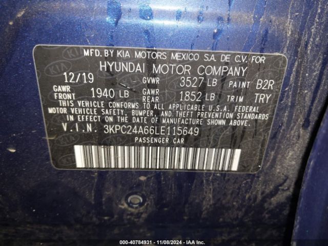 3KPC24A66LE115649 Hyundai ACCENT SE