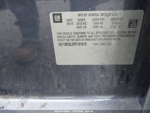 1G11B5SL2FF181815 Chevrolet MALIBU LS