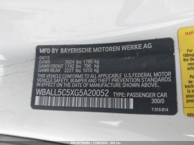 BMW Z4 Sdrive28i 2016 WBALL5C5XG5A20052 Image 9