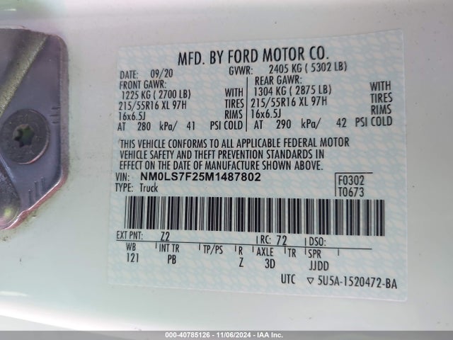 Ford Transit Connect Xlt Cargo Van 2021 NM0LS7F25M1487802 Image 9