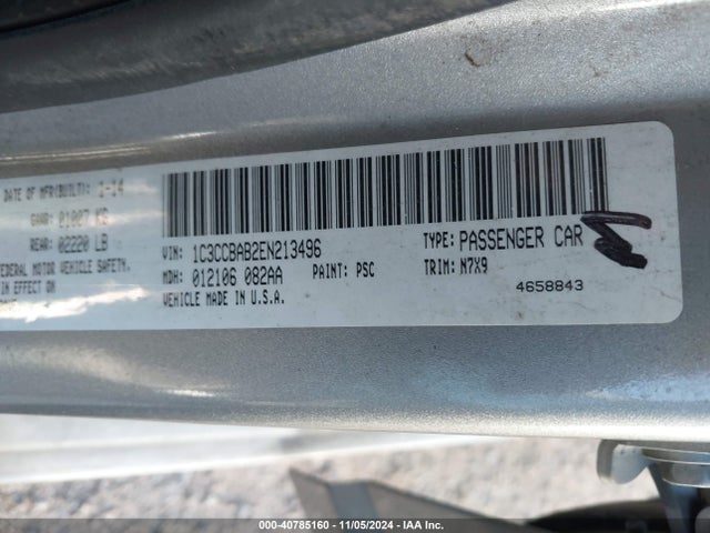 1C3CCBAB2EN213496 Chrysler 200 LX