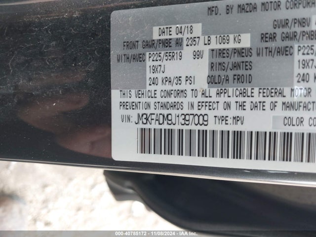 JM3KFADM9J1397009 Mazda Cx-5 Grand Touring