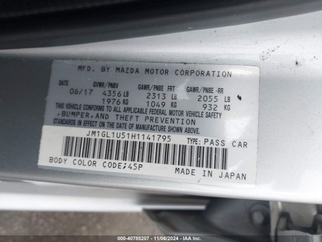 JM1GL1U51H1141795 Mazda Mazda6 Sport