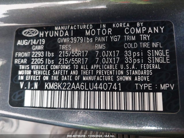 Hyundai Kona Sel 2020 KM8K22AA6LU440741 Image 9