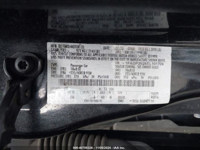 1FADP3N26EL101709 Ford Focus Titanium