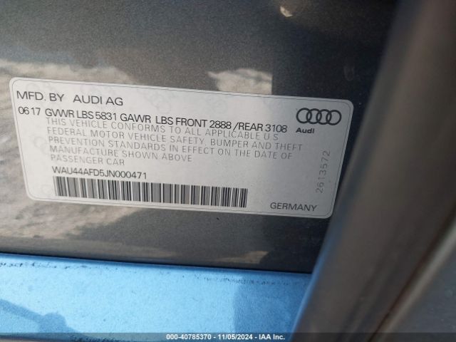 2018 AUDI A8 L WAU44AFD5JN000471 Photo 8
