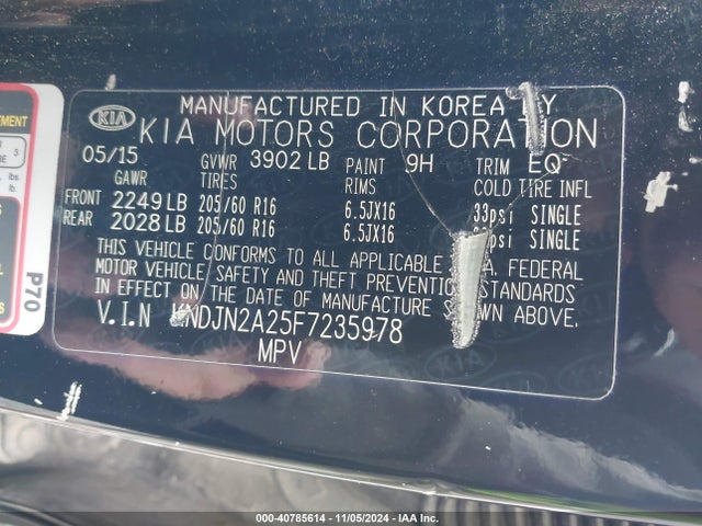 KIA Soul 2015 KNDJN2A25F7235978 Image 9