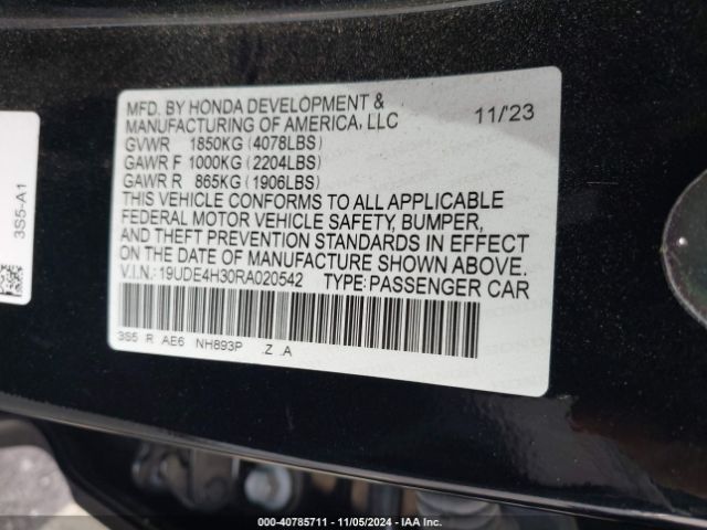 19UDE4H30RA020542 Acura Integra A-spec