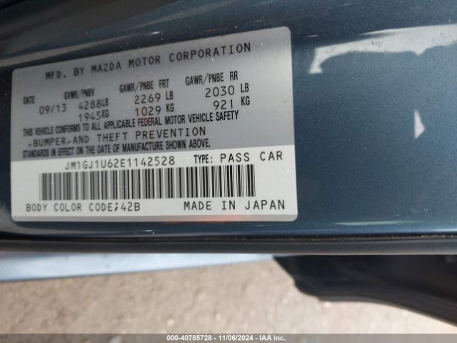 JM1GJ1U62E1142528 Mazda Mazda6 I Sport