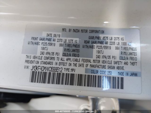 JM3KFADMXK0688612 Mazda Cx-5 Grand Touring