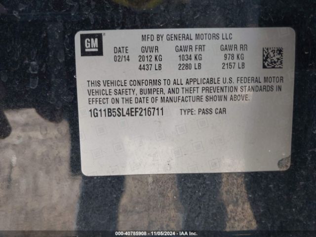 1G11B5SL4EF216711 Chevrolet Malibu 1ls