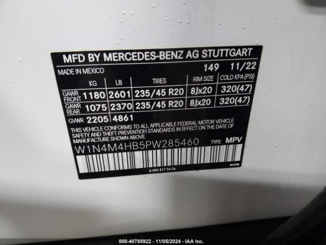 W1N4M4HB5PW285460 Mercedes-Benz Glb 250 4matic