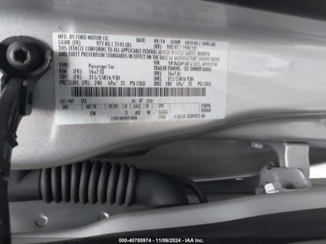 1FADP3F23EL405336 Ford FOCUS SE