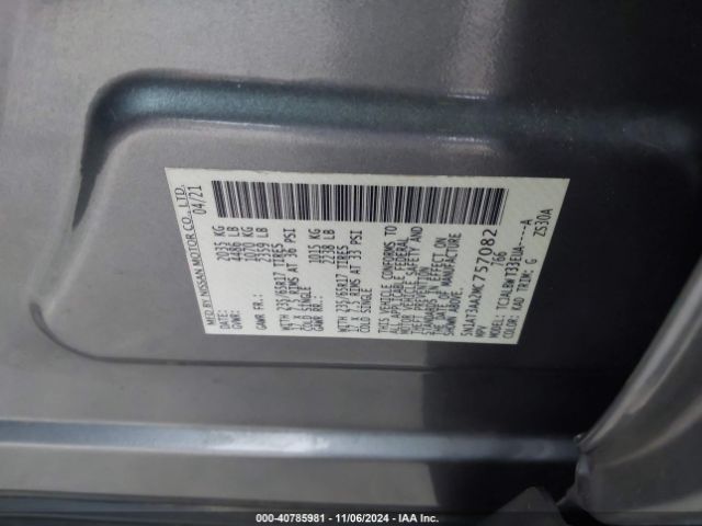 5N1AT3AA2MC757082 Nissan Rogue S Fwd