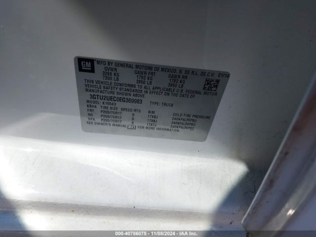 3GTU2UEC0EG369983 GMC Sierra 1500 Sle