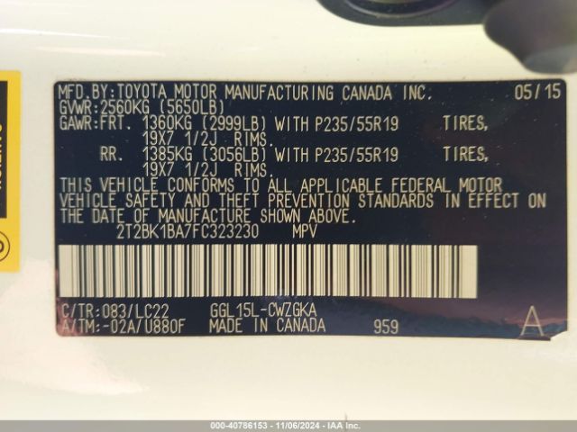 2T2BK1BA7FC323230 Lexus Rx 350 F Sport