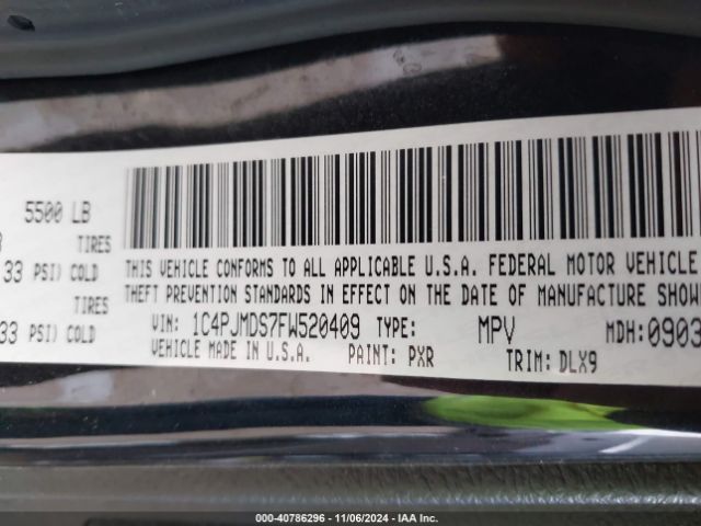 1C4PJMDS7FW520409 Jeep Cherokee Limited