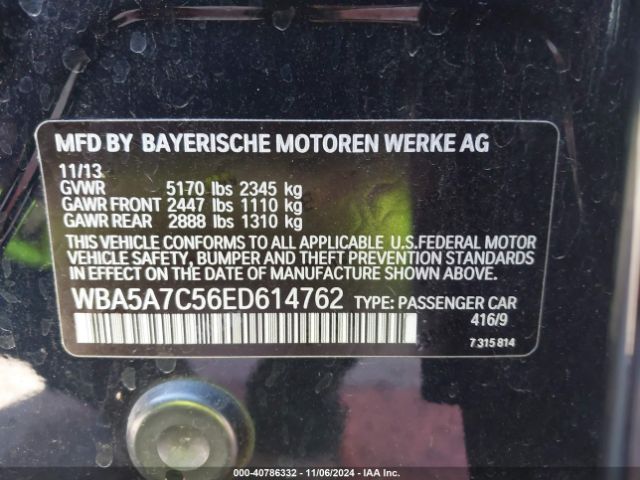 WBA5A7C56ED614762 BMW 528i Xdrive