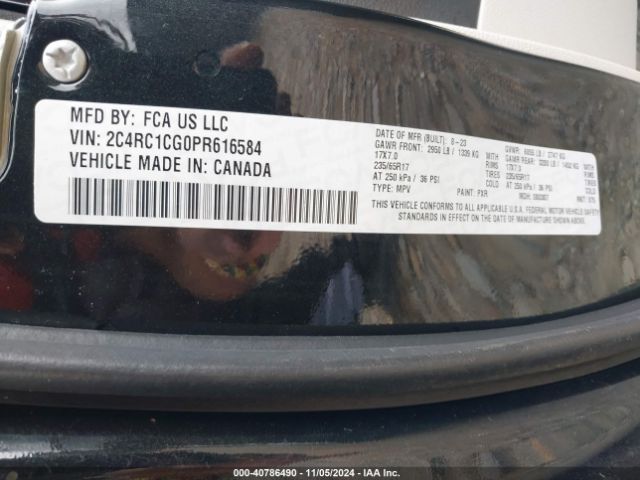 2C4RC1CG0PR616584 Chrysler Voyager Lx