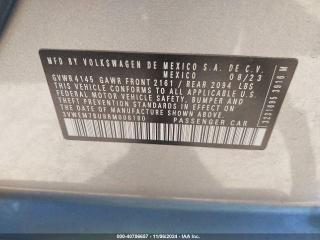 3VWEM7BU8RM008180 Volkswagen Jetta 1.5t Se