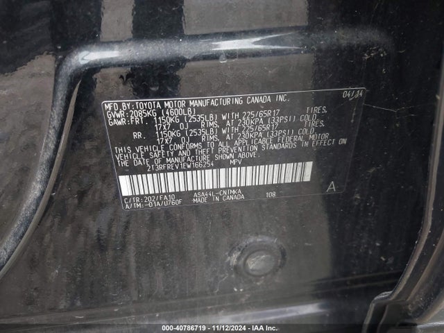 Toyota Rav4 Xle 2014 2T3RFREV1EW166254 Image 9