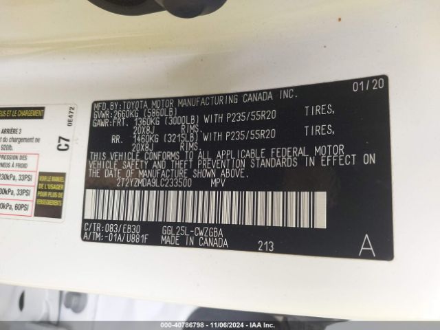 2T2YZMDA9LC233500 Lexus Rx 350 F Sport Performance