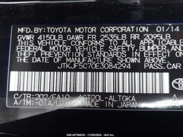 JTKJF5C70E3084294 Scion TC