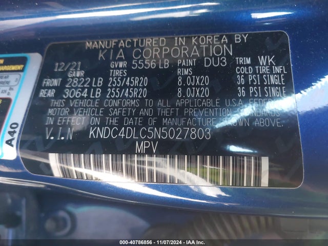 KIA Ev6 Gt-line 2022 KNDC4DLC5N5027803 Image 9
