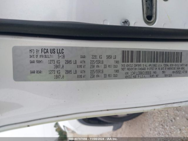 1C4PJLDB8KD195916 Jeep Cherokee Limited Fwd