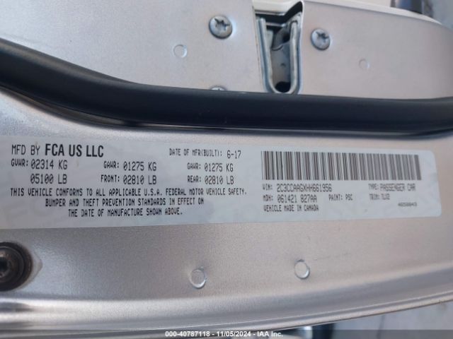 2C3CCAAGXHH661956 Chrysler 300 Limited
