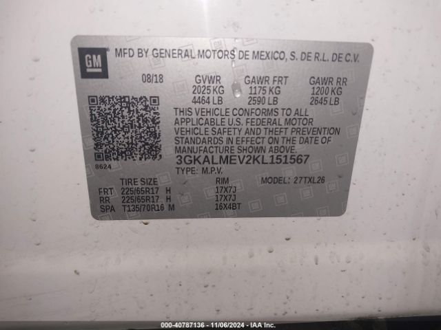 3GKALMEV2KL151567 GMC Terrain Sle