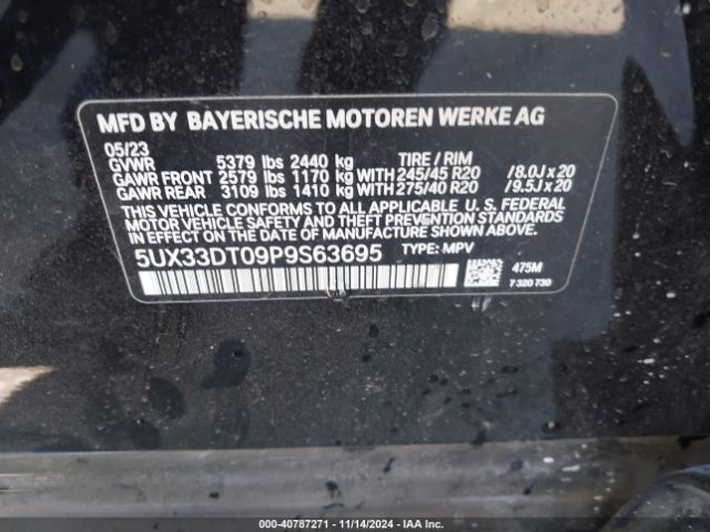 5UX33DT09P9S63695 BMW X4 Xdrive30i