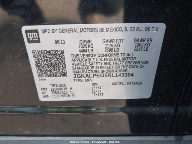3GKALPEG5RL143394 GMC Terrain Fwd Slt
