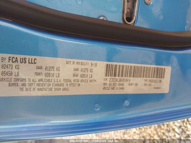 2C3CDXGJ6KH510414 Dodge Charger Scat Pack Rwd
