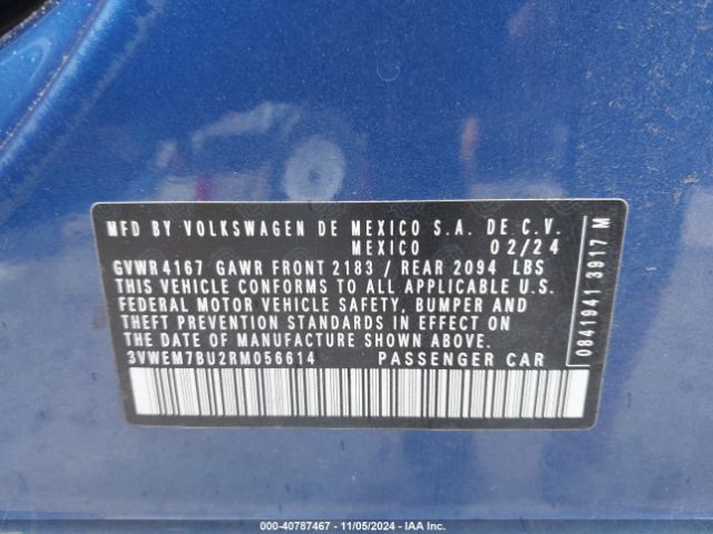 3VWEM7BU2RM056614 Volkswagen Jetta 1.5t Se