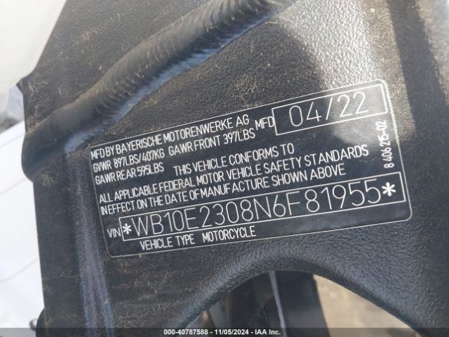 2022 BMW S 1000 WB10E2308N6F81955 Photo 9