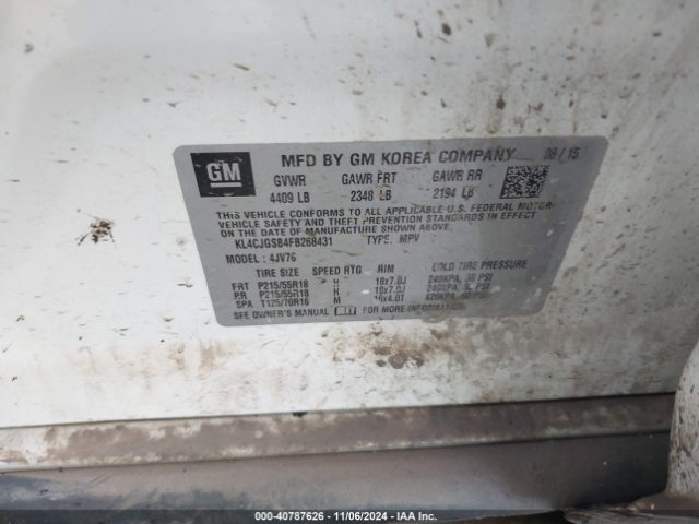 KL4CJGSB4FB268431 Buick Encore Leather