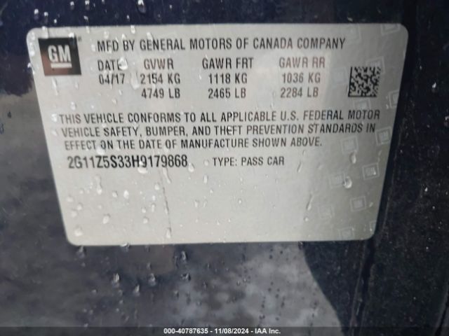 2G11Z5S33H9179868 Chevrolet IMPALA LS