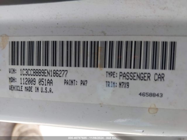 1C3CCBBB9EN186277 Chrysler 200 Touring