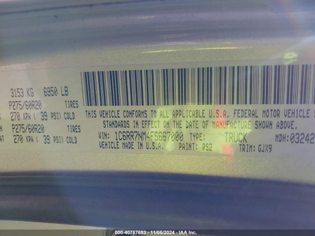 1C6RR7NM4FS667000 RAM 1500 Laramie