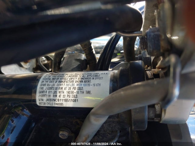 Продажа на аукционе авто 2001 Kawasaki Vn800 B, vin: JKBVNCB111B511081, номер лота: 40787828