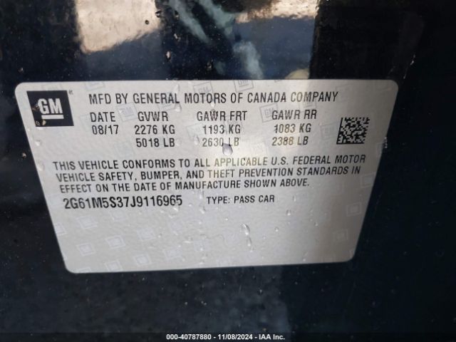 2G61M5S37J9116965 Cadillac XTS LUXURY