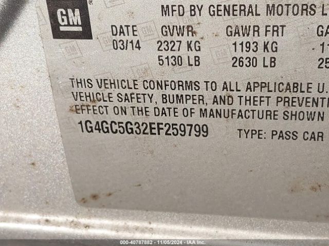 1G4GC5G32EF259799 Buick Lacrosse Leather Group